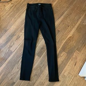 Hudson black skinny high rise jeans